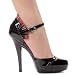 Women's Sexy High Heel Shoes Plaid Mary Jane Shoe Dorsay 5 Inch Close Toe Pump Black Red White