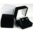Earring Gift Box Black Velvet Flocked Jewelry Display