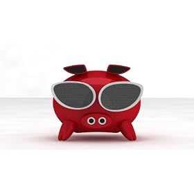 Amethyst Superpig iPod Dock for iPods and iPhones (WWI) - Red / Silver