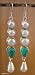 Pearl earrings, 'Blue Goddess'