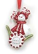 Youngest Child Mom's Favorite Candy Snowman Christmas Ornament