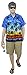 Aloha Collar Fine Short Sleeve Beach WEAR HAWAIIAN Casual Button Down Shirt Blue