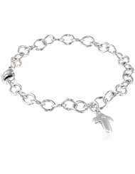 Sterling Silver Pre-Teen Diamond Cross Charm Bracelet, 6.75"