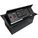 Hidden Pop Up Power Center - 2 AC Outlets & 2 USB Charging Ports 2.4 Amp (Black)