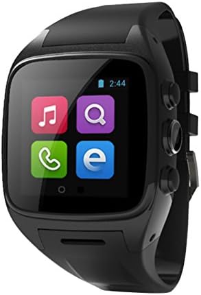 Yescrown 3G Smartphone Watch WIFI Dual Core GPS Wristwatch with 5.0 Camera Waterproof Dustproof Support Voice Call Conversation Gesture Control Music Video Player Calendar Time Display (Black)