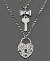 Betsey Johnson Key and Heart Necklace