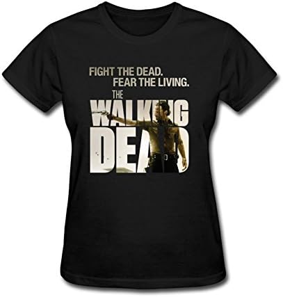 TOPT Women's The Walking Dead Fight The Dead Living T-Shirt Black