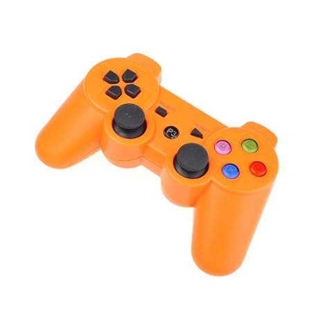 Orange Wireless Bluetooth Six Axis Dualshock Game Controller for Sony PS3