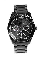 Fossil Three-Hand Multifunction Black Stainless Steel Womens watch #BQ1122