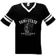 Border Collie Mens Ringer T-shirt, Property Of Paw State, Canine Athletic Dept. Mens V-Neck Shirt, Medium, Black/White