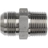 Brennan 2404-SS Series, Stainless Steel JIC Tube Fitting, 02MJ-MP Adapter, Tube OD x NPTF Male