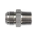 Brennan 2404-06-08-SS, Stainless Steel JIC Tube Fitting, 06MJ-08MP Adapter, 3/8" Tube OD x 1/2"-14 NPTF Male