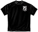 Military T-Shirt Pow Chrome Wings Black