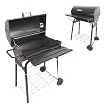 Azuma Barrel Summer Garden Grill Cooking Charcoal Patio BBQ with Wheels NEW