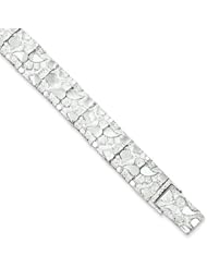 Sterling Silver Nugget Bracelet Length 8.5"