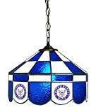Navy Stained Glass Swag Light