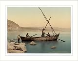 Fishermans boat on the lake Tiberias Holy Land (Israel), c. 1890s,
(S) Library Image