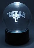 Texas Longhorns Etched Logo Crystal Ball