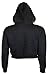 Womens Plain Crop Top Hoodies (L, Black)