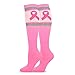 TeeHee Breast Cancer Awareness Cotton Knee High Socks for Women 3-Pair (Pink Ribbons and Stripes)