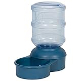 Petmate Le Bistro Waterer with Microban, 1-Gallon Capacity, Peacock Blue