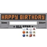 Creative Converting Team Sports Giant Happy Birthday Party Banner with Stickers, 20 X 60 Inch
