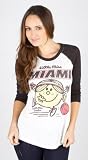 NBA Miami Heat Little Miss Long Sleeve Raglan, Sugar/Black, X-Large