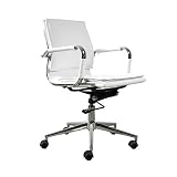 GUNAR LOW BACK OFFICE CHAIR (WHITE) BY EUROSTYLE
