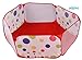 HURRY!! LIMITED TIME OFFER!!! Durable Ball Pit Cute Six Sided Hexagon Polka Dot Children Ball Pit with Carry Tote (Ball Sold Separately) Great and Exciting Gift for ANY AGE By Playou. (Large)