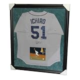 SEATTLE MARINERS AUTOGRAPH ICHIRO GREY JERSEY FRAMED MLB AUTHENTICATED