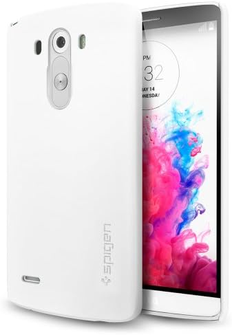 LG G3 Case, Spigen® [+Screen Shield] LG G3 Case [Ultra Fit] [Shimmery White] Premium Matte Hard Case for LG G3 (2014) - ECO-Friendly Packaging - Shimmery White (SGP10860)