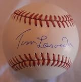 Tommy Lasorda Autographed Major League Baseball W/PROOF, Picture of Tommy Signing For Us, Los Angeles Dodgers, World Series Champion