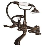 American Bath Factory F1-1112-OB-F9-9100-ML-OB F1-1112 Deck Mount Bathtub Faucet, Metal Lever Handle