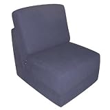 Fun Furnishings Teen Chair, Navy Micro Suede