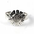 STERLING SILVER TOE RING - 9.5mm Sunflower