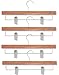 Honey-Can-Do HNG-01535 Skirt/Pant Hanger with Clips, Cedar, 4-Pack