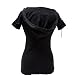 Women's Plain Short Sleeve Hood Tee