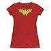 DC Comics Wonder Woman Logo Juniors Sheer T-Shirt Tee