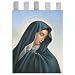 Church Banner - Our Lady of Sorrows - Cotton Canvas with Archival Inks and UV Coating - Border Rings for Rod Hanging. Print Size 24"x36"