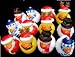 One Dozen (12) Christmas Holiday Rubber Ducky Party Favors