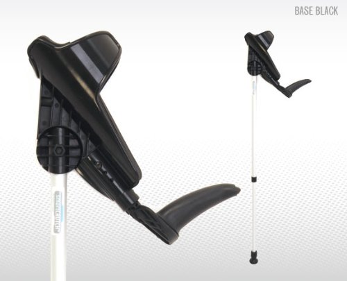 SMARTCRUTCH Adjustable Forearm Crutches (Base Black) - 1 Pair / Adult 5'0