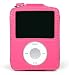 Apple 3rd Generation iPod Nano 4gb 8gb Video Premium Leather Flip Carrying Case with Belt Clip And Bundle with 3 Piece Shield Protector - Available in 5 Colors (VER2.0-MAGENTA) (MP3 Player NOT Included)