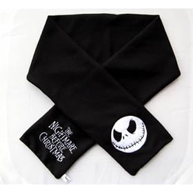 Nightmare Before Christmas Fleece Winter Scarf + Pin