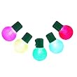 Set of 10 LED Multi-Color G30 Sugared Christmas Lights - Green Wire