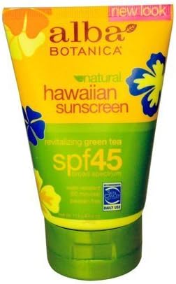 Alba Botanica, Hawaiian Sunscreen, SPF 45, 4 oz (113 g) by Alba Bontanica (English Manual)