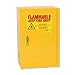 Eagle 1925 Safety Cabinet for Flammable Liquids, 1 Door Manual Close, 12 gallon, 35"Height, 23"Width, 18"Depth, Steel, Yellow