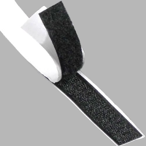 Loywe Selbstklebende Klettband Länge: 50M, Breite: 22mm, LW1200, Schwarz