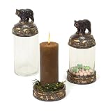 Pack of 4 Rustic Pillar Canisters