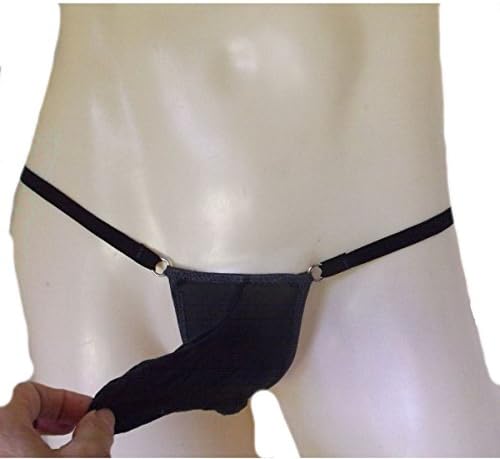 Mens SUPER STRETCHY Stocking Thong Torpedo G String Underwear See Through KOHL BLACK w/ Rings Quality MADE in USA