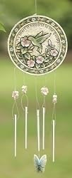 Pack of 4 Joseph's Studio Hummingbird "Happiest in the Garden" Windchimes 18"
